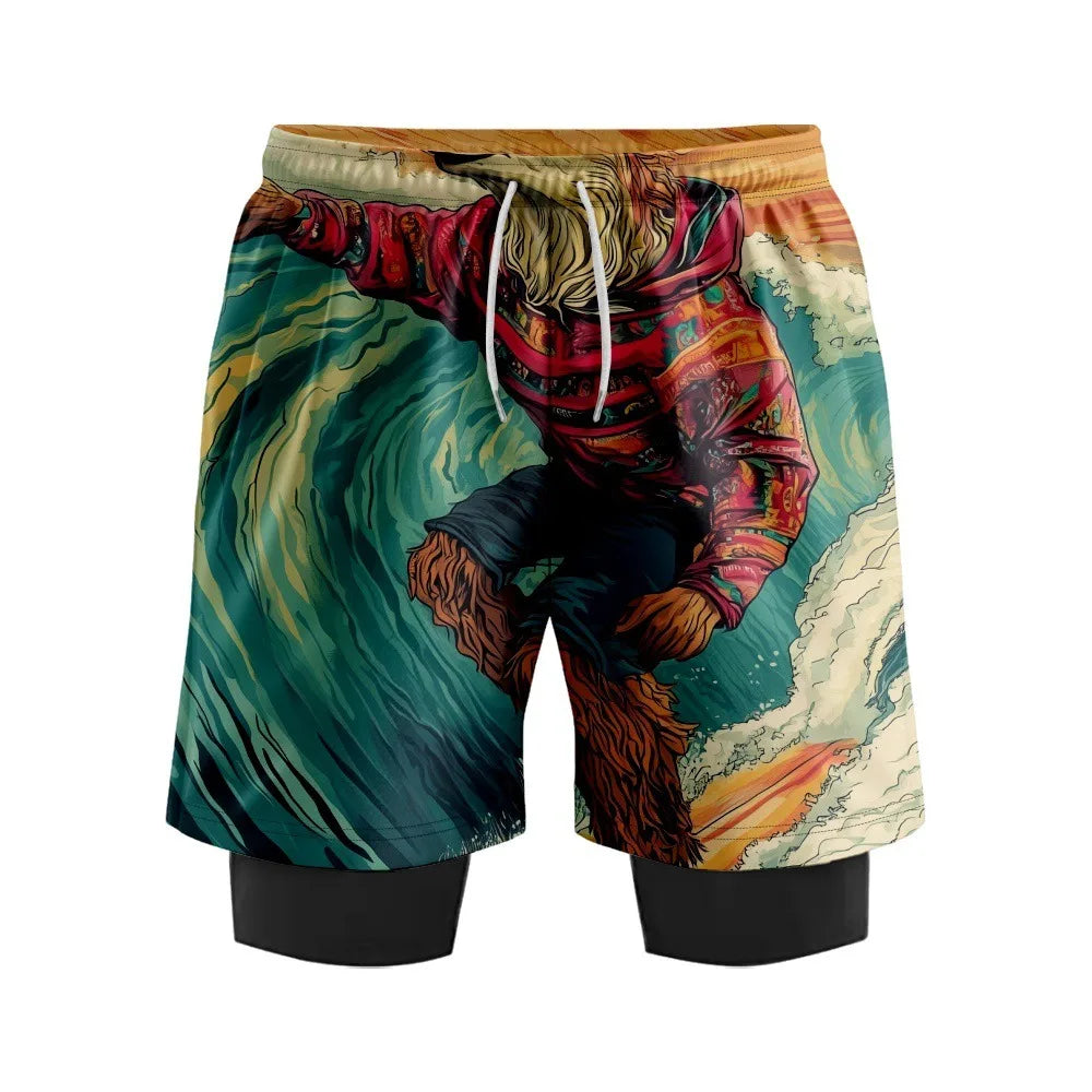 Men's Quick - Dry Digital Print Surf Board Shorts