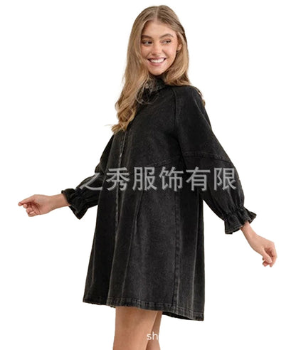 Pink Denim Dress For Women Trendy Style