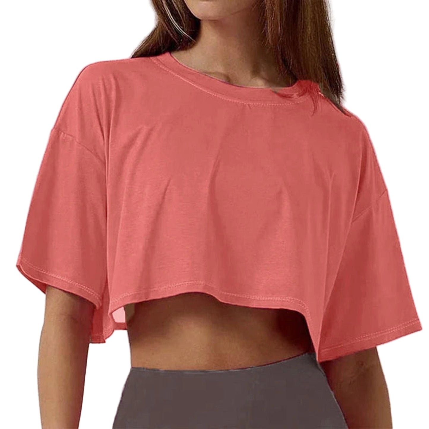 Womens Cropped Workout T-Shirt