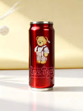 TEDDY Beer Can Thermal Cup with Straw Double Wall Insulated Vacuum Travel Mug