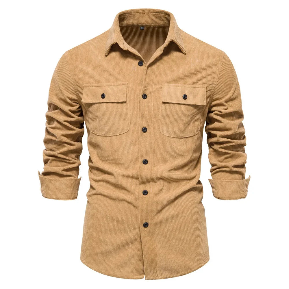 Mens Corduroy Dress Shirt Stylish & Trendy