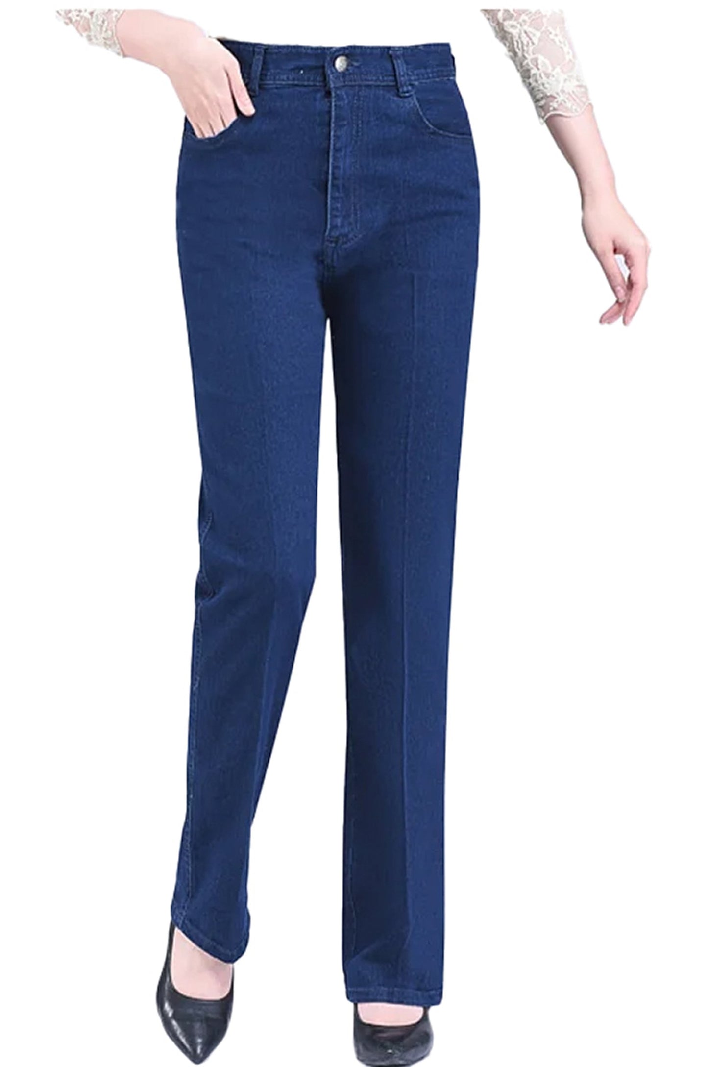 High Waist Middle Aged Womens Jeans