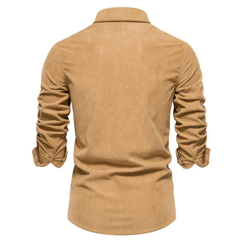 Mens Corduroy Dress Shirt Stylish & Trendy