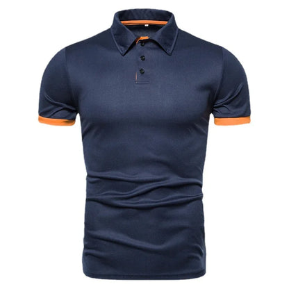Mens Solid Color Polo Shirt – Stylish Fit
