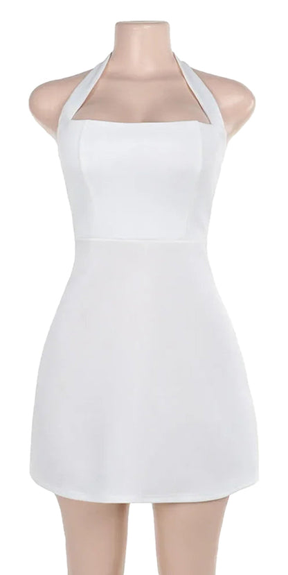 Off Shoulder White Mini Dress