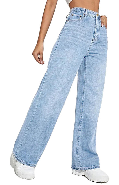 Womens Wide Leg Jeans High Waist