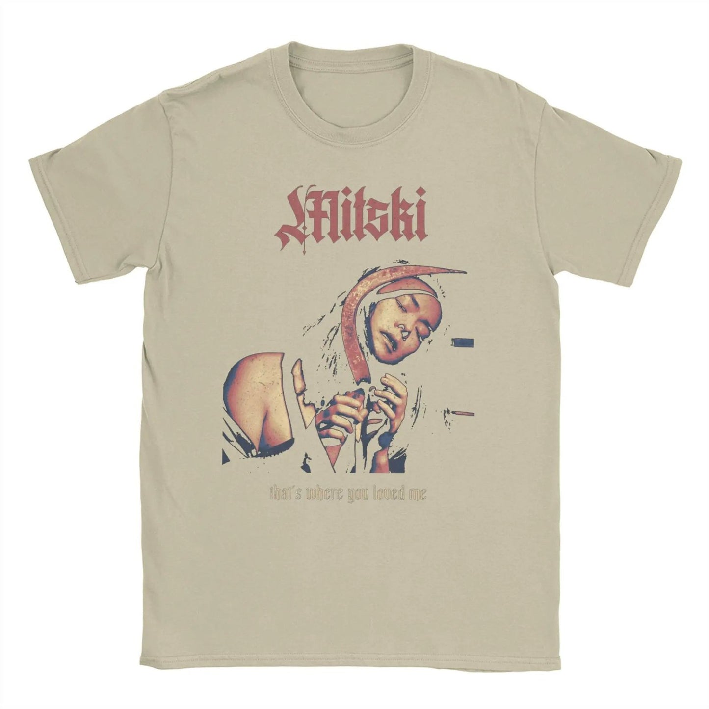 Mitski 90s Novelty Oversized Cotton T-Shirt for Men - Summer Short