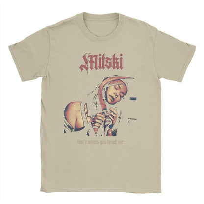 Mitski 90s Novelty Oversized Cotton T-Shirt for Men - Summer Short