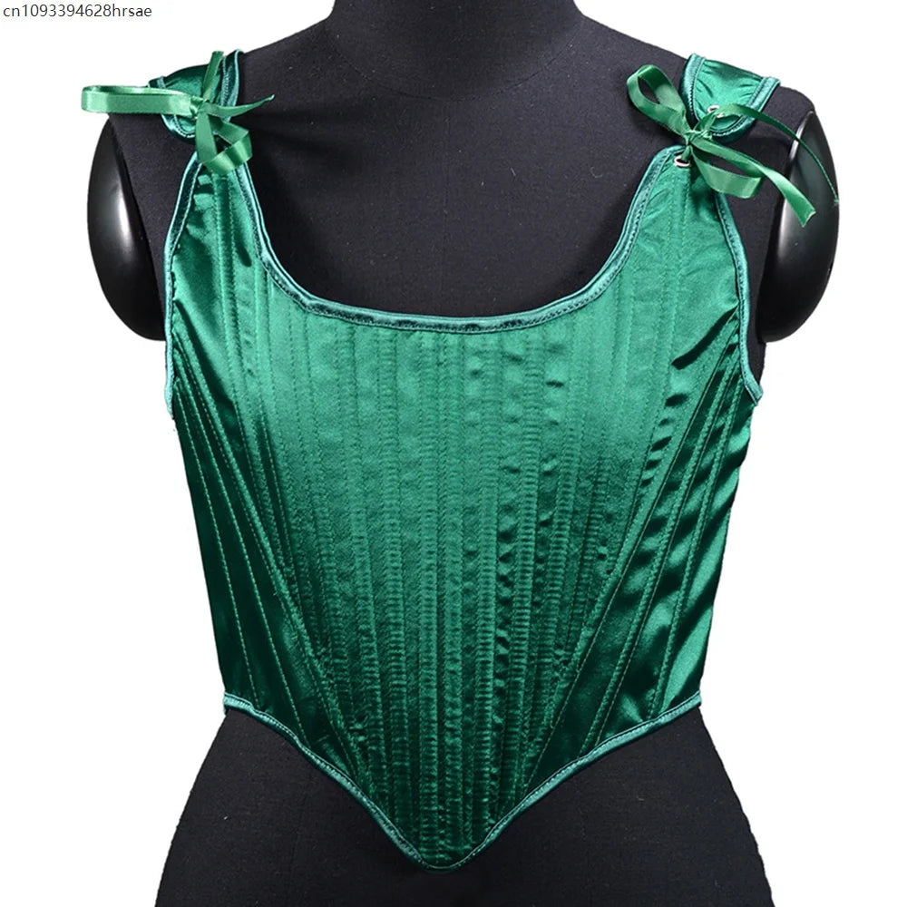 Womens Renaissance Corset Top Overbust Bustier