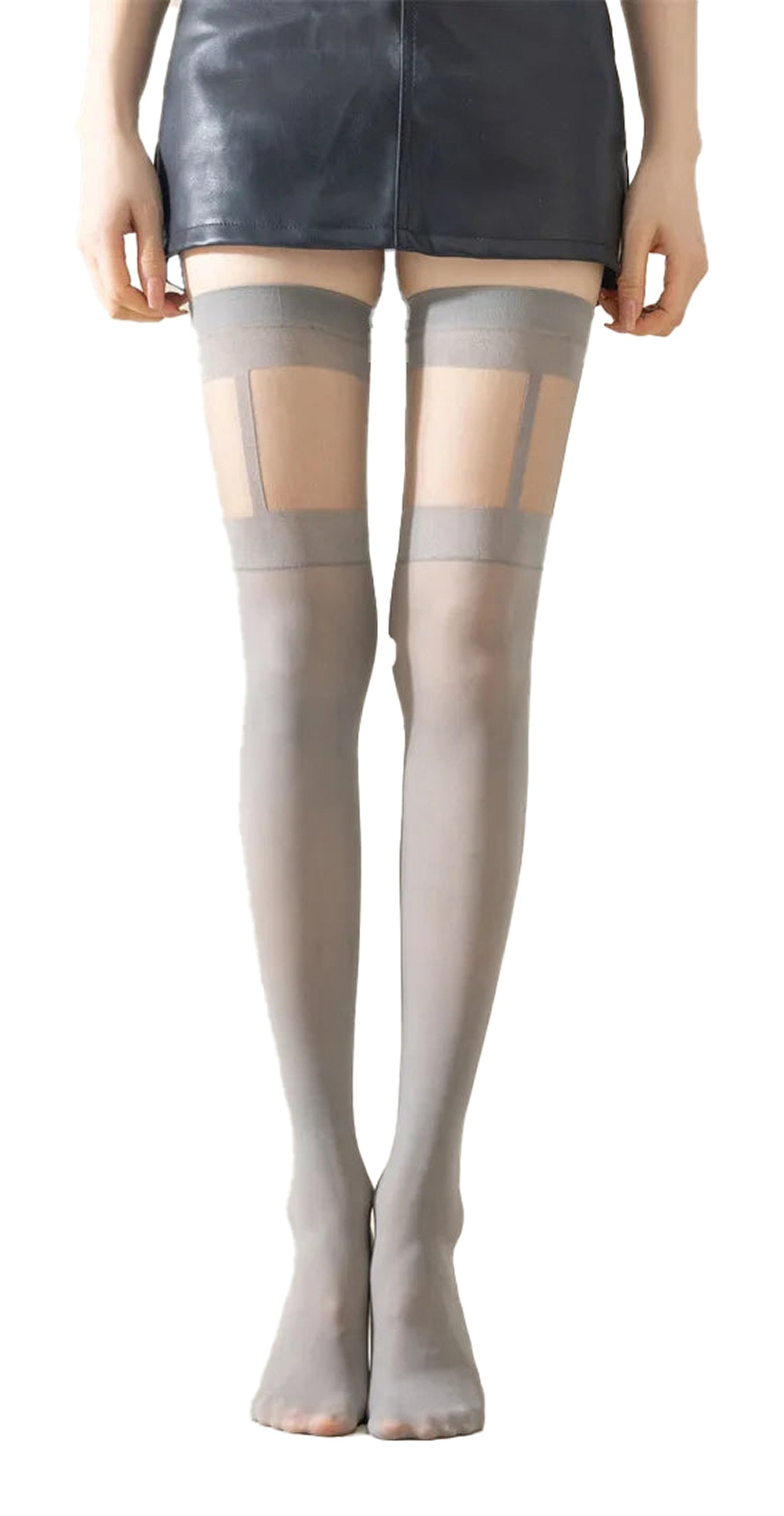 Stripe Top Sheer Pantyhose For Fashionistas