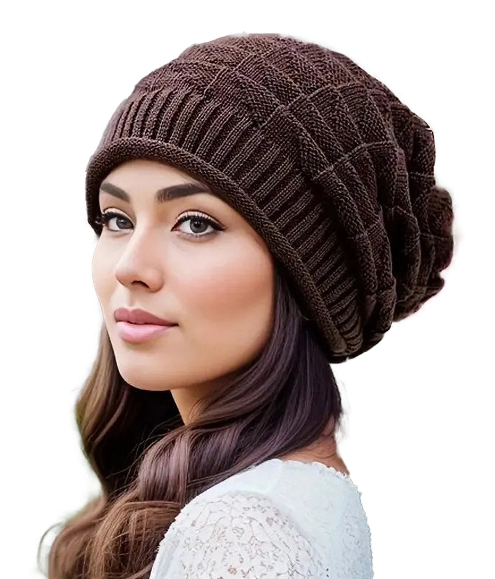 Womens Chunky Beanie With Ear Warmers