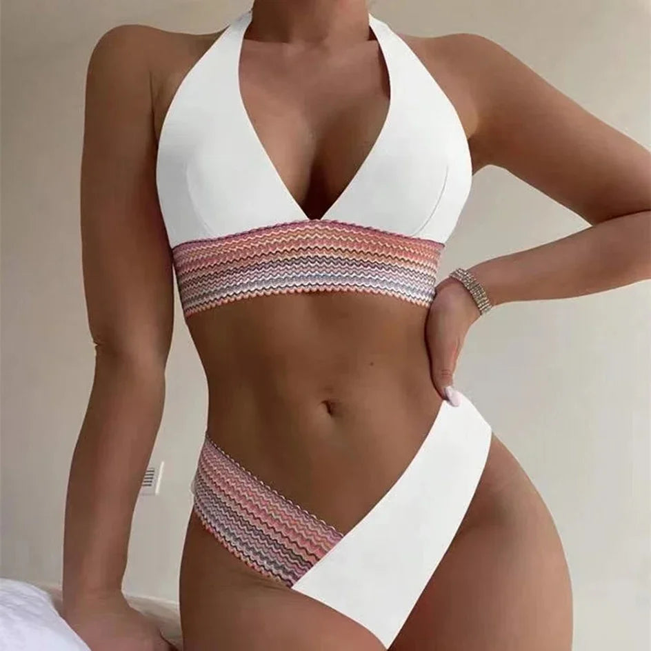 Stunning Two-Tone Bikini Set