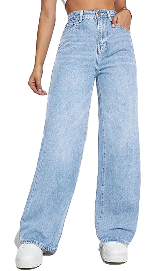 Womens Wide Leg Jeans High Waist