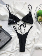 Heart Detail Black Bikinis for Summer