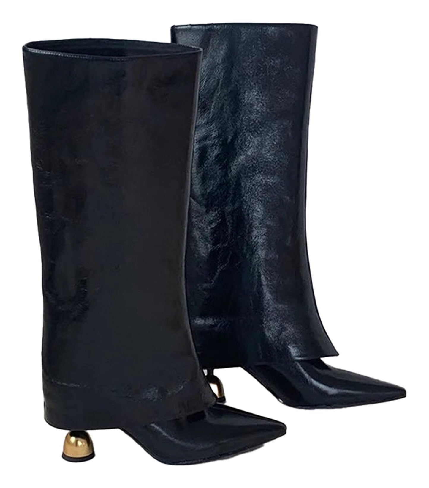 Designer Pointed Toe Knee High Boots