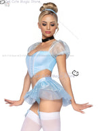 Halloween Costume: Cute Blue Dress Set