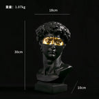 European Modern David Head Resin Art Sculpture