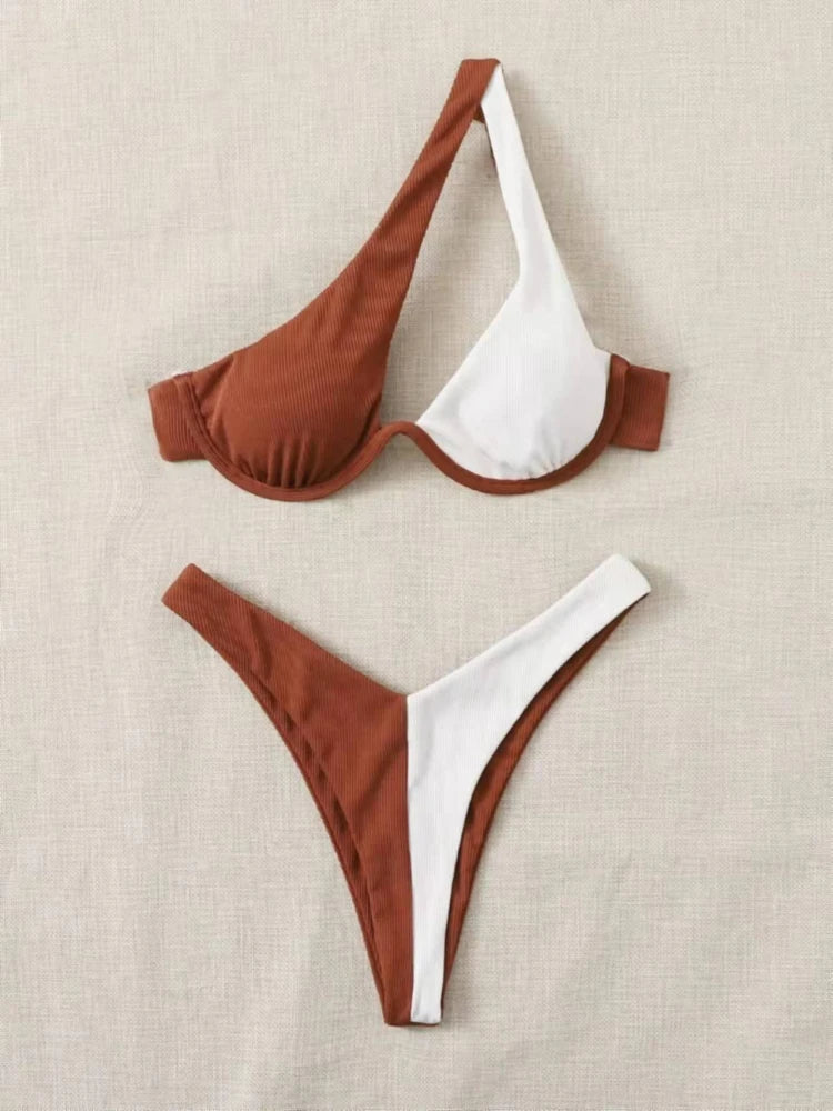 Two-Tone Bikini for Stylish Summer Looks