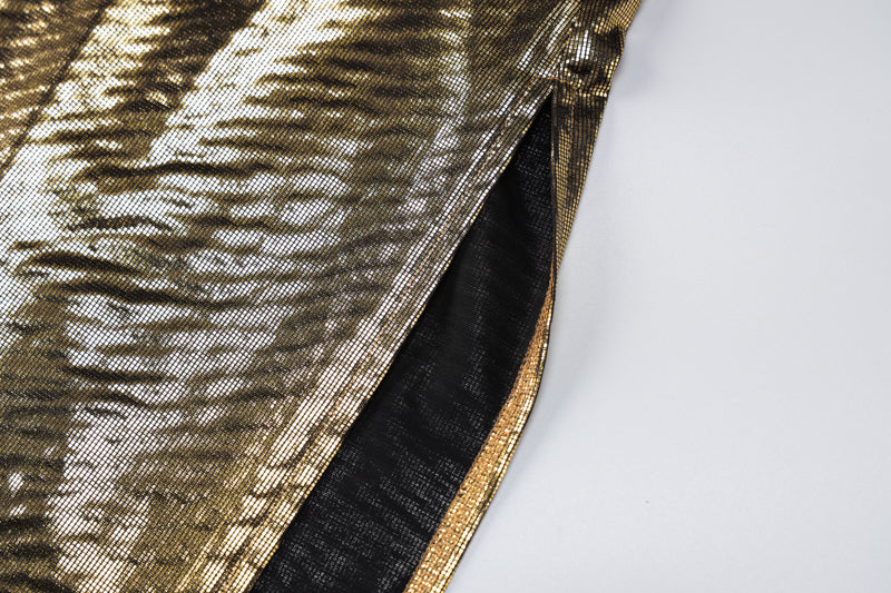 Gold Sequin Dress for Wedding Party Guest