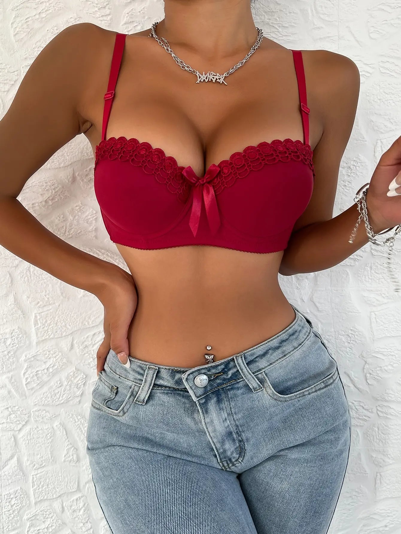 Underwire Bralette with Lace Detail