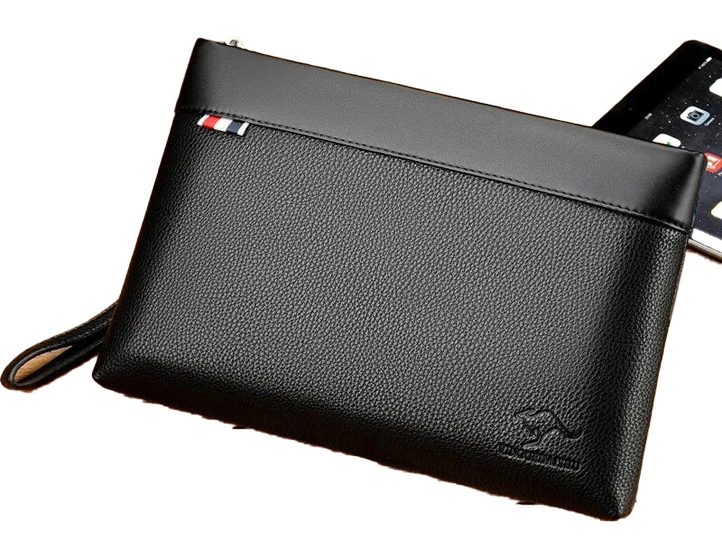 Mens Designer Leather Clutch Bag