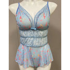 Crotchless Lingerie Floral Bodysuit