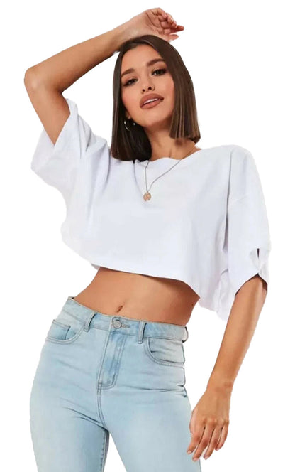 Womens Cropped Workout T-Shirt