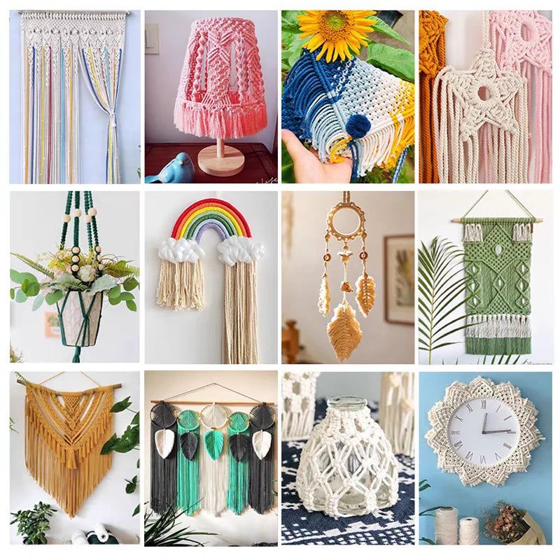 3mm 100M Macrame Cord Rope Cotton Twine Thread String Crafts DIY