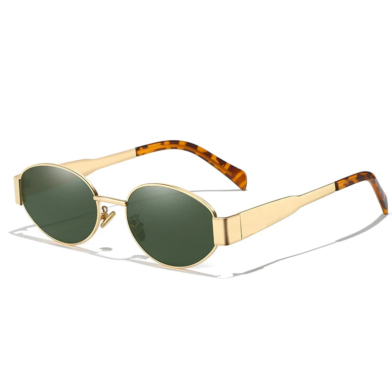 Alloy Oval Sunglasses for Men and Women