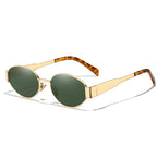 Alloy Oval Sunglasses for Men and Women