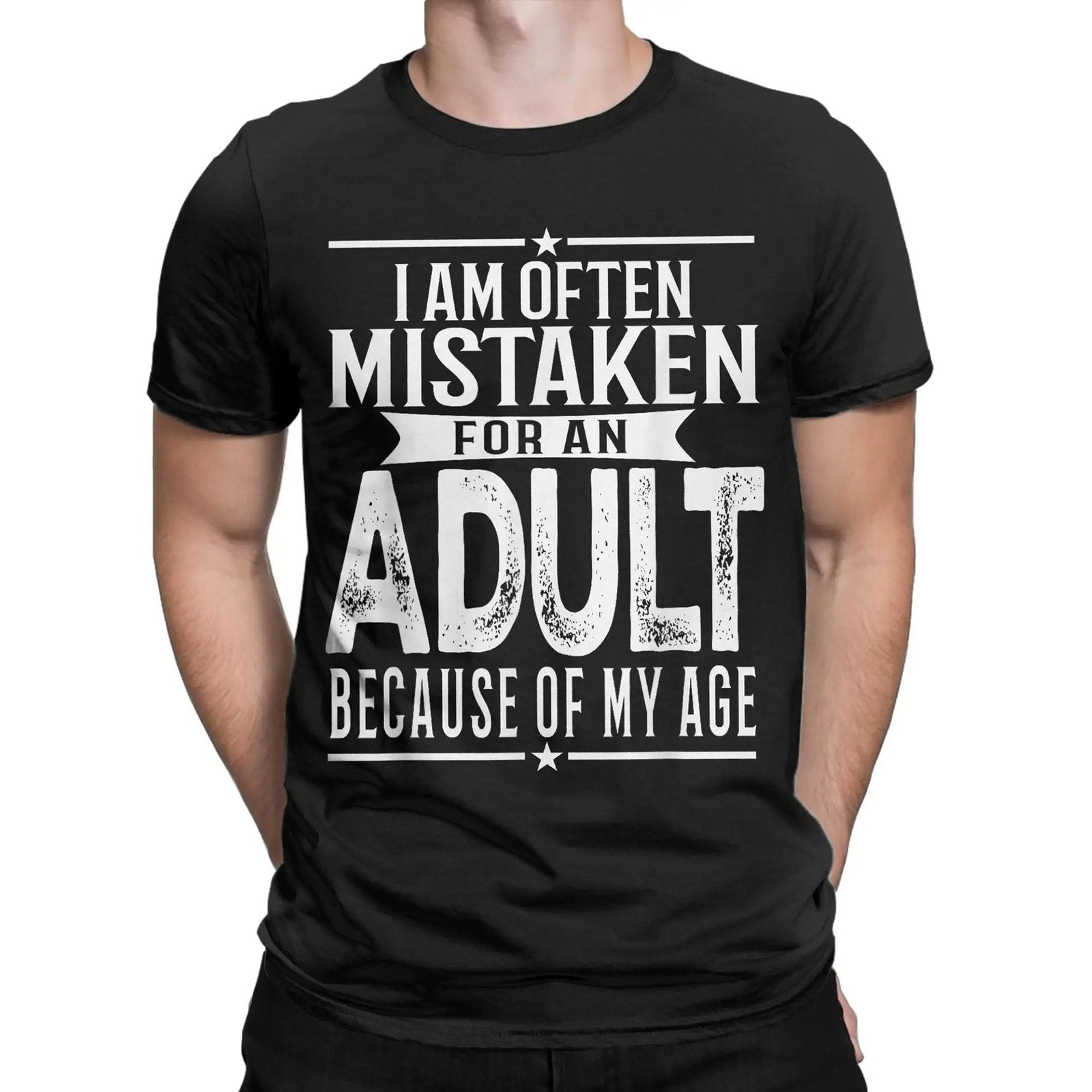 Funny Men's T-Shirt: Often Mistaken for an Adult - Short Sleeve Tee