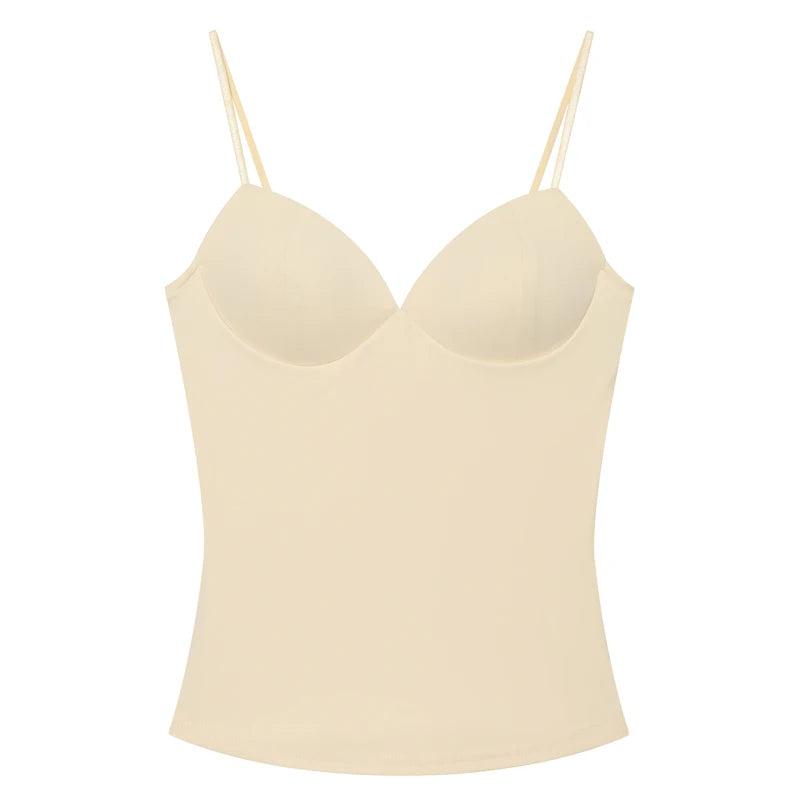 Elegant Halter Corset Crop Top with Straps for Women