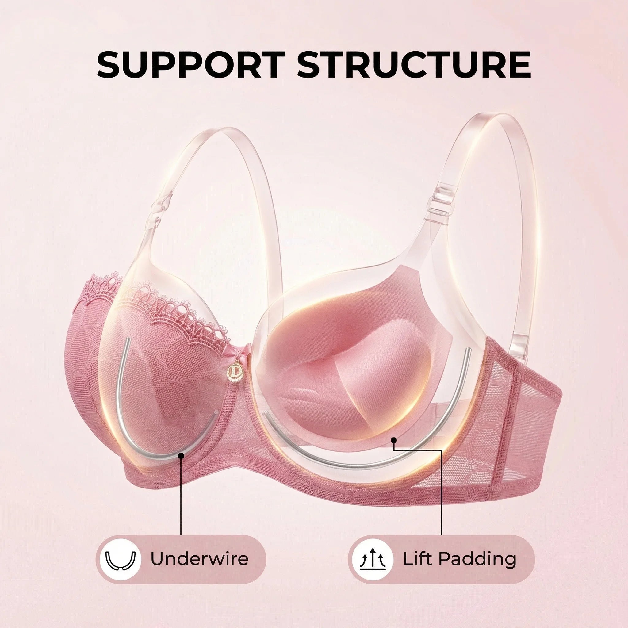 Underwire Push Up Bra for Elegant Support