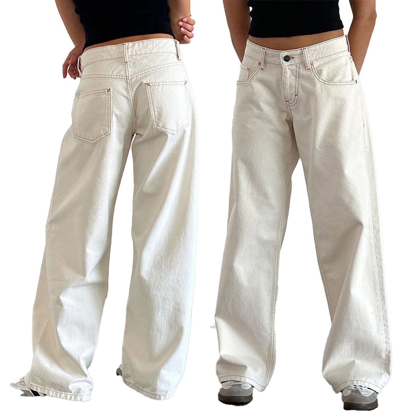 Womens Low Rise Jeans Trendy Fit