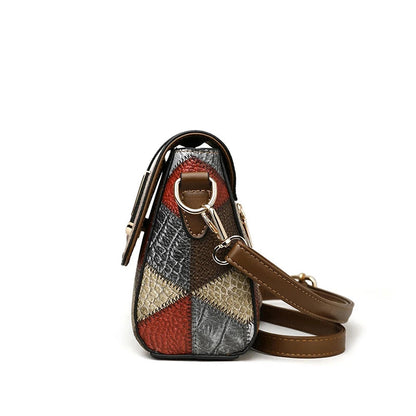 Vintage Splicing Crossbody Bag For Women