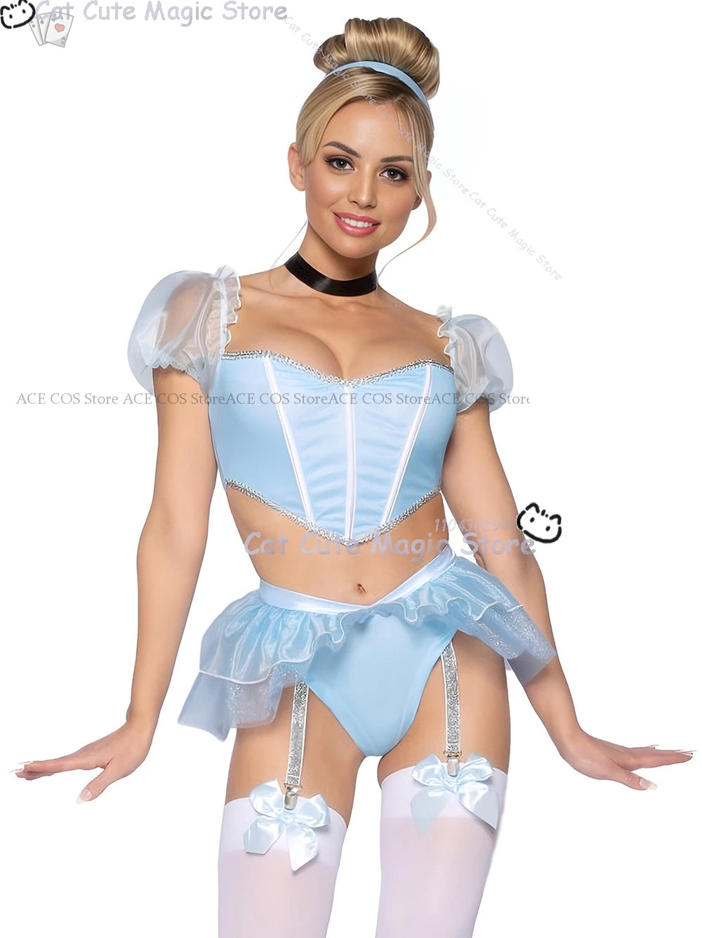 Halloween Costume: Cute Blue Dress Set