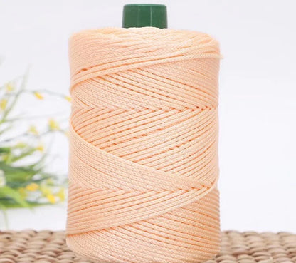 3mm Triple Strand Bright Silk Thread Flat Colorful  Silk Cotton Polyester