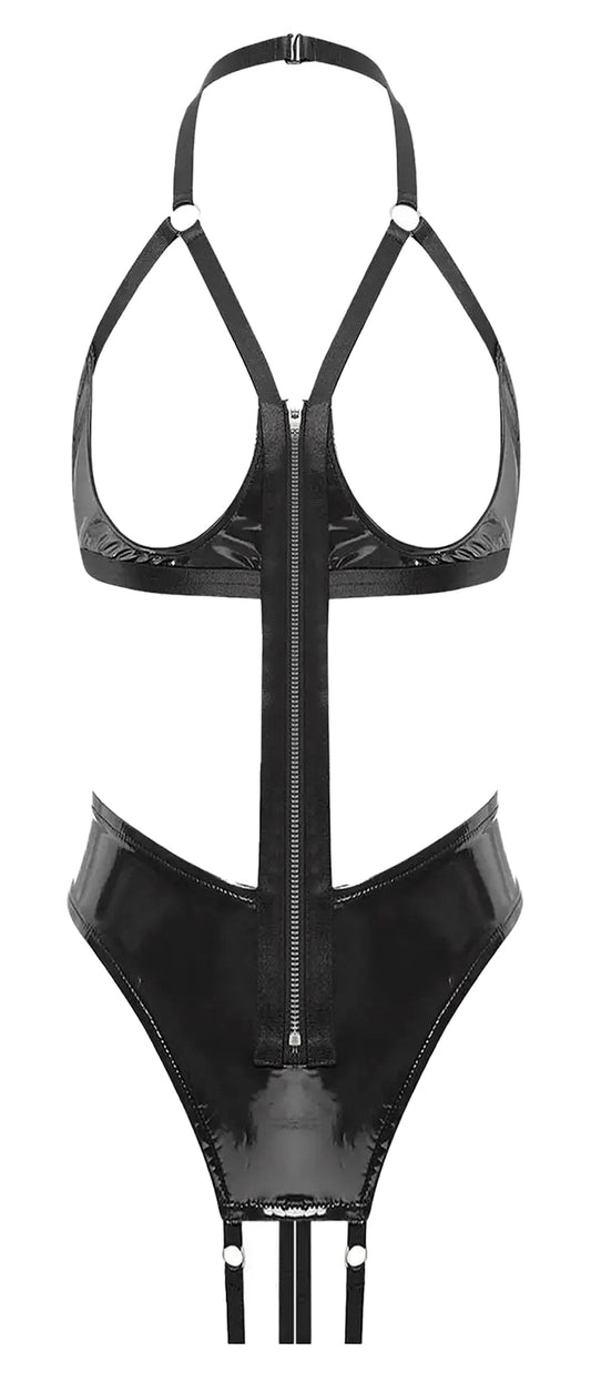 Open Cup Crotchless Teddy Lingerie