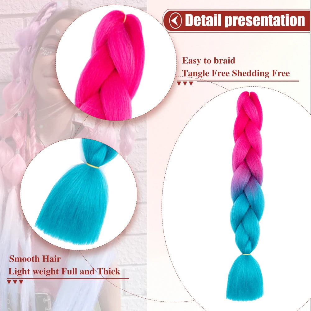Ombre Crochet Braiding Hair Extensions
