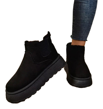 Womens Winter Faux Suede Boots