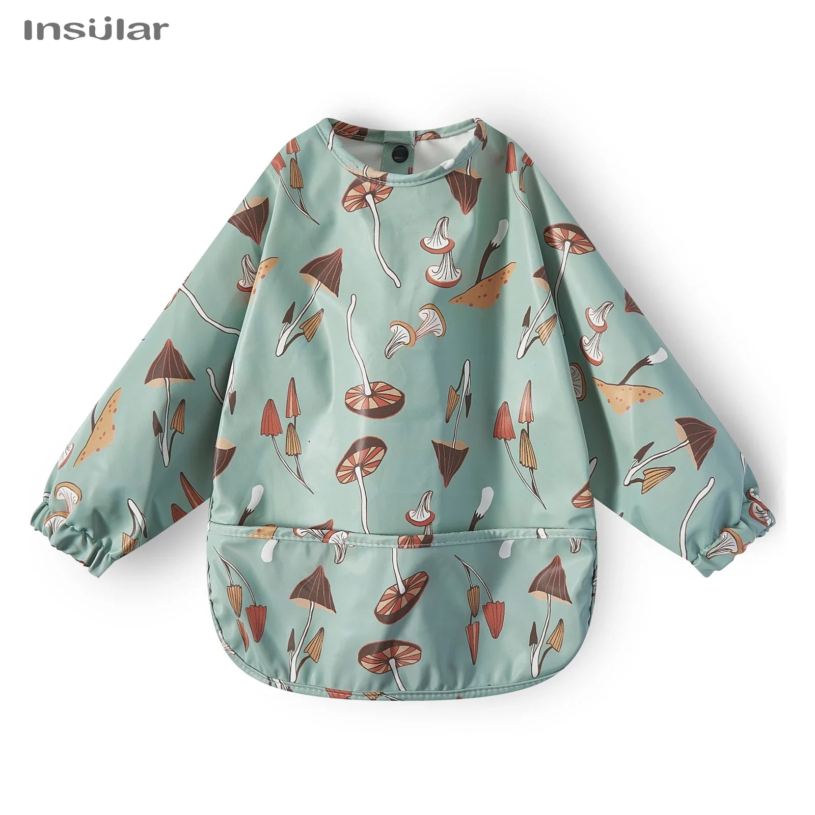 Cute Cartoon Animal Waterproof Long Sleeve Toddler Feeding Smock Bib
