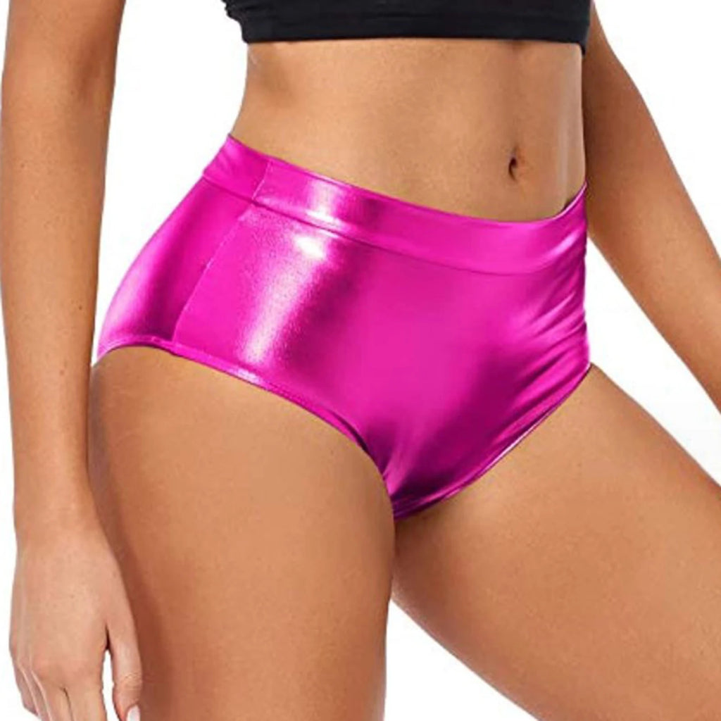 High-Waisted Shiny Booty Shorts