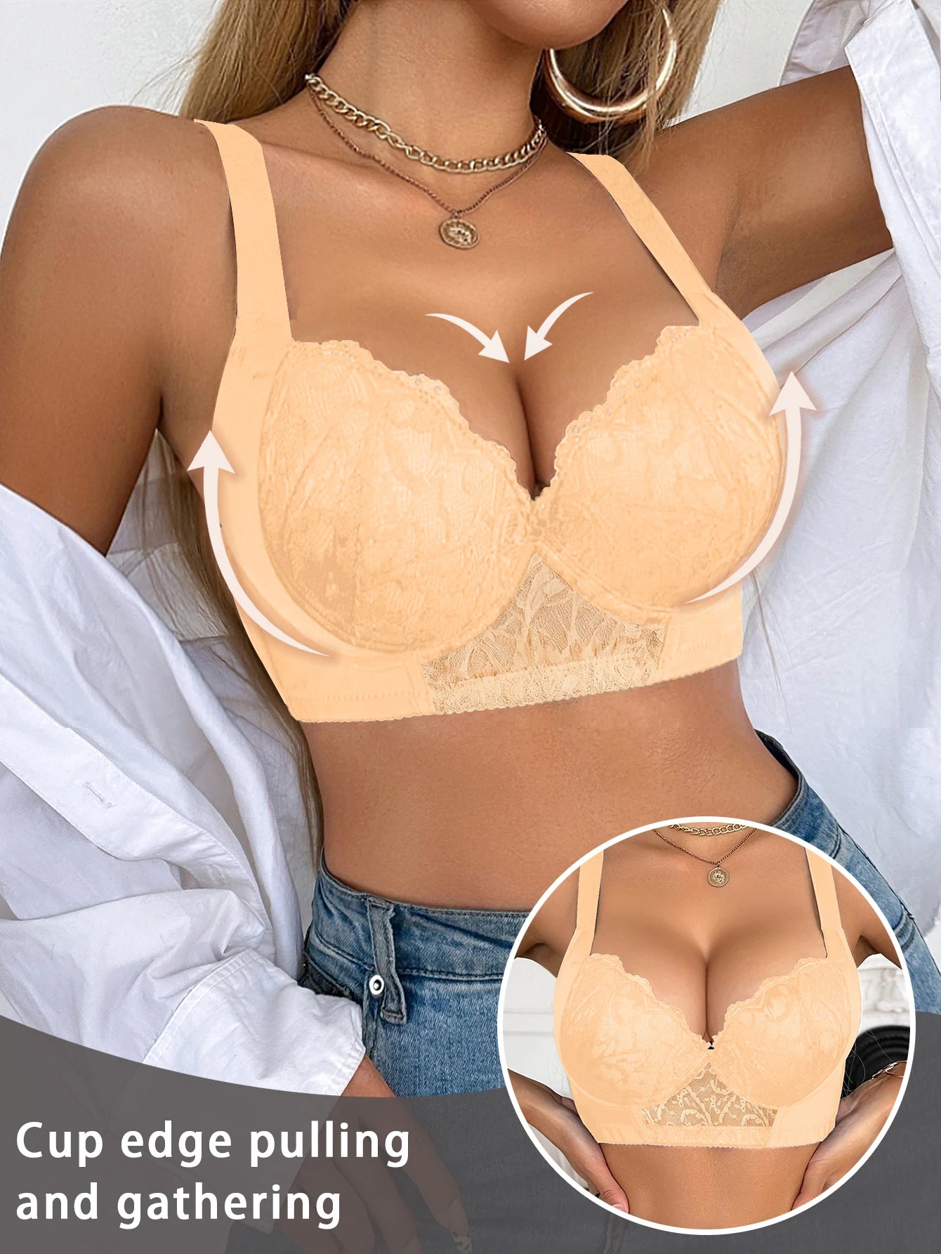 Push Up Bra with Lace Detailing