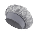 Satin Solid Wide - Brim Night Sleeping and Bathing Hair Care Bonnet