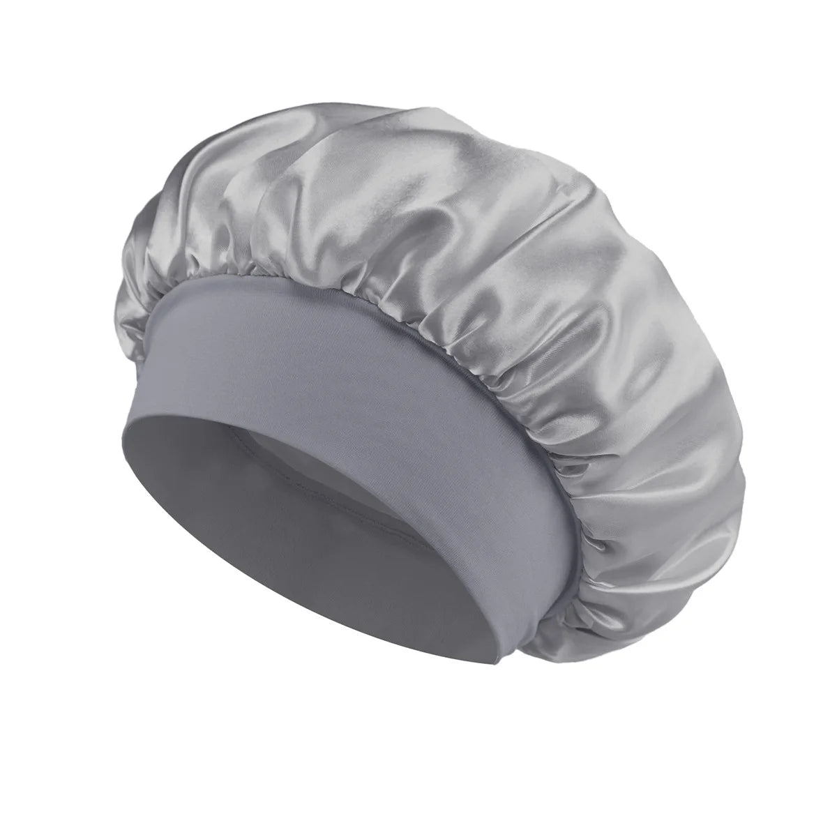 Satin Solid Wide - Brim Night Sleeping and Bathing Hair Care Bonnet