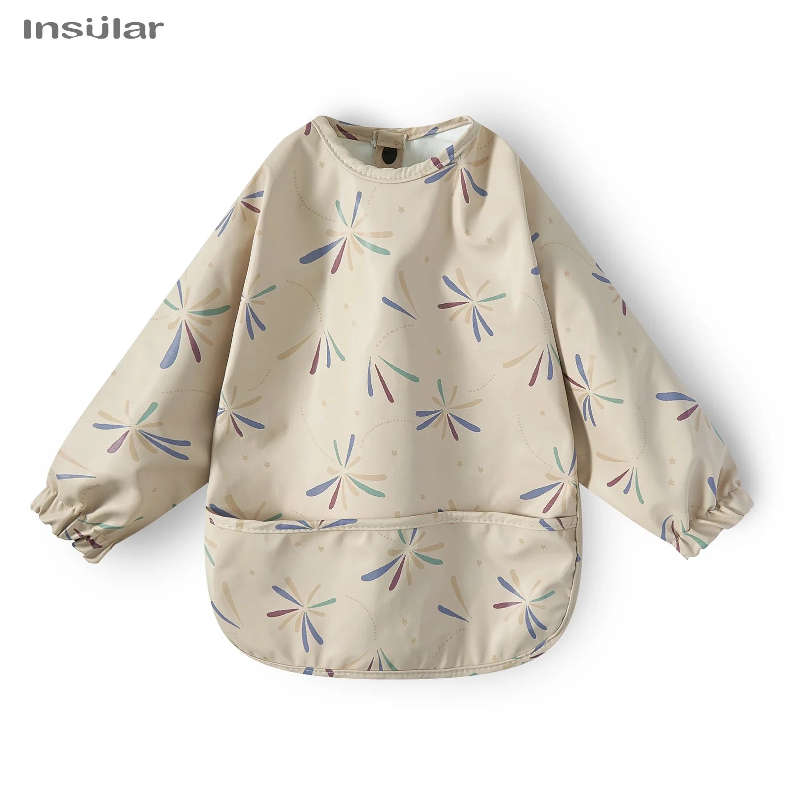 Cute Cartoon Animal Waterproof Long Sleeve Toddler Feeding Smock Bib