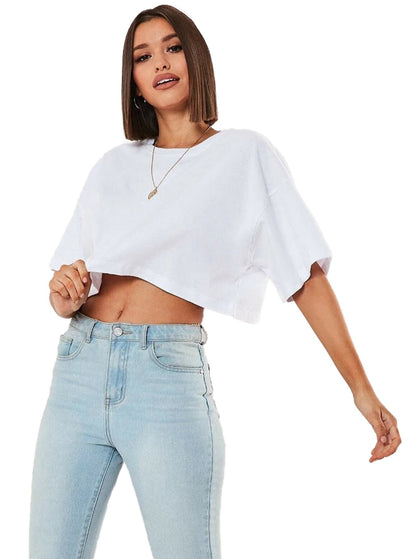 Womens Cropped Workout T-Shirt