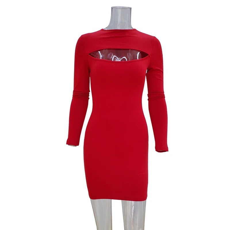 Mini Dress with Cut-Out Detail
