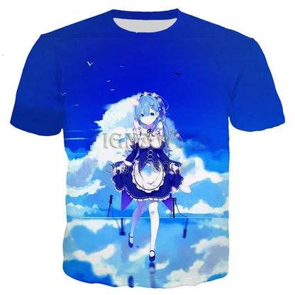Anime Girl 3D Printed T-Shirt for Men & Women - Casual Harajuku