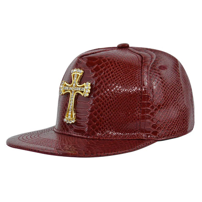 Hip Hop Jesus Cross Cap With Bling